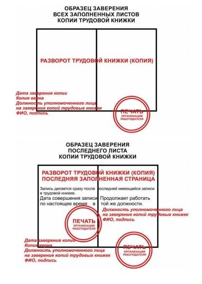 Иллюстрация: Как правильно заверить копию трудовой книжки своему работнику «работает по настоящее время