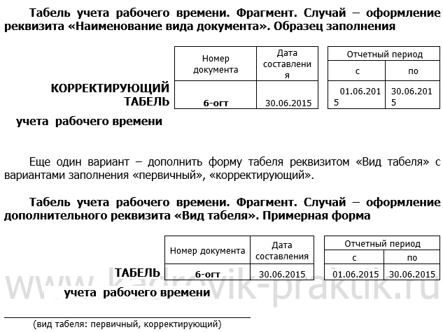 Иллюстрация: Заполнение табеля учета рабочего времени